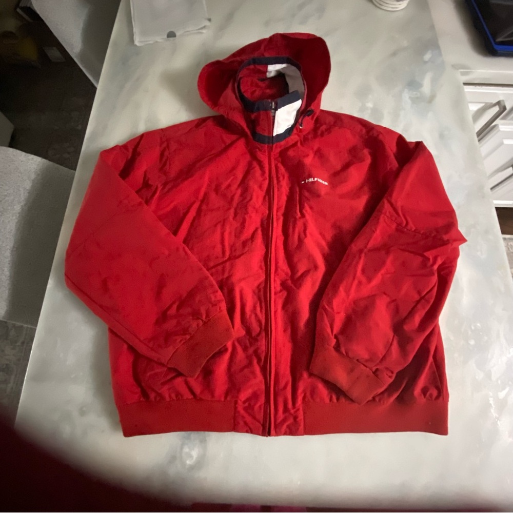Tommy Hilfiger Red Jacket Windbreaker Jacket Size M